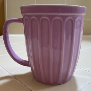 Starbucks Ice Cream Ribbed Fluted Mug Lavender Purple Cup 2006 Ceramic 16 oz
